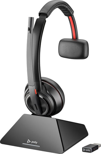 Poly savi 8210 cuffie wireless dect bluetooth per ufficio auricolare singolo nero POLY Cuffie con auricolare singolo per ufficio Savi 8210 DECT 1880-1