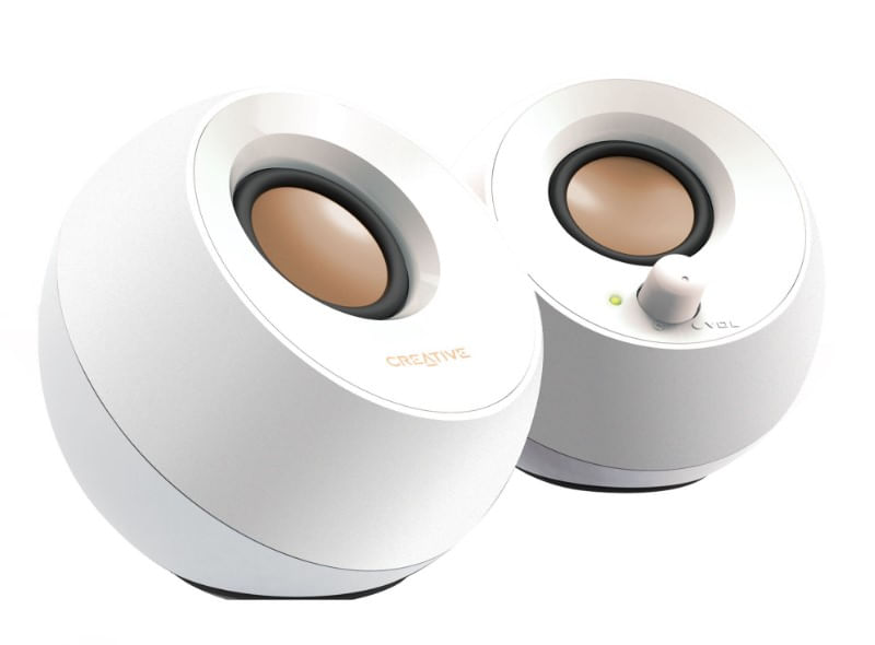 Creative Labs Pebble Bianco Cablato 4,4 W