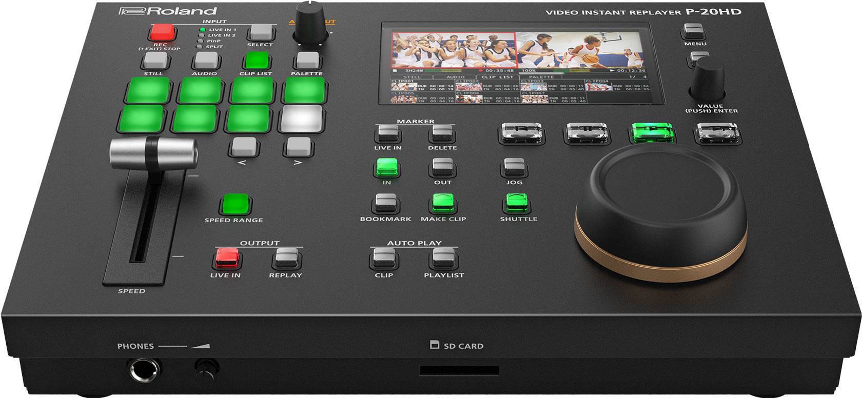 Roland P-20HD - WUXGA - 800 x 600,1024 x 768,1280 x 1024,1280 x 800,1366 x 768,1400 x 1050,1600 x 1200,1920 x 1200 - 720 Roland P-20HD mixer video WUX