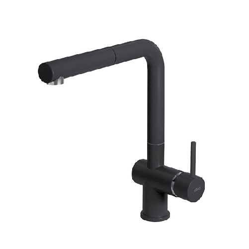 Elleci Miscelatore Stream Plus Rubinetto Cucina Granitek Nero Full Black MGKSTP40 Elleci Stream Plus G40 Nero