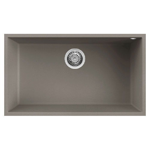 Elleci Lavello Incasso 1 vasca 76x44 Quadra 130 Sottotop Keratek Grigio Dove Grey LKQ13093BSO