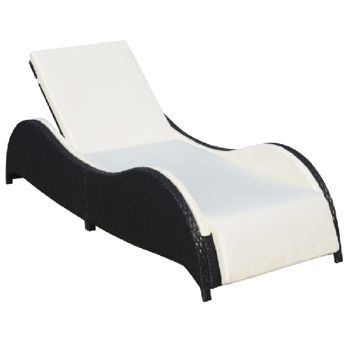 VidaXL 41975 sedia da esterno Salone Seduta imbottita Rattan sintetico, Acciaio Crema, Bianco