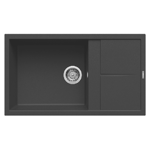 Elleci LGU41059 Unico 410 Lavello Granitek Gocciolatoio reversibile 1 Vasca 86 cm Antracite Elleci Unico 410 Lavello montato su piano Rettangolare Gra