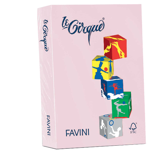 FAVINI Carta LECIRQUE A4 160gr 250fg rosa pastello 108 FAVINI Favini Le Cirque carta inkjet A4 (210x297 mm) 250 fogli Rosa