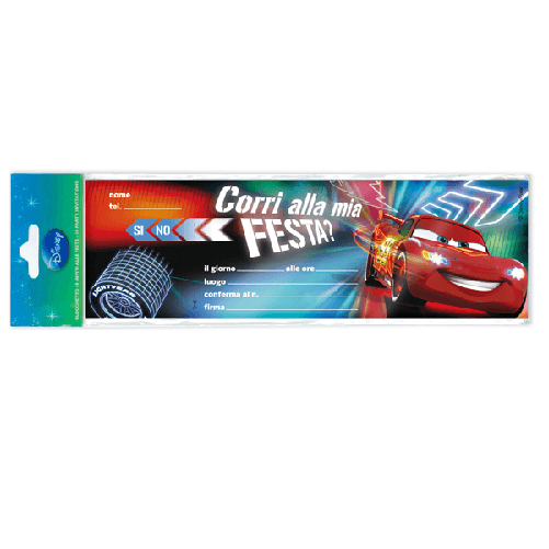BLOCCHETTO 10 INVITI ALLA FESTA CARS 2 DISNEY Rex Sadoch