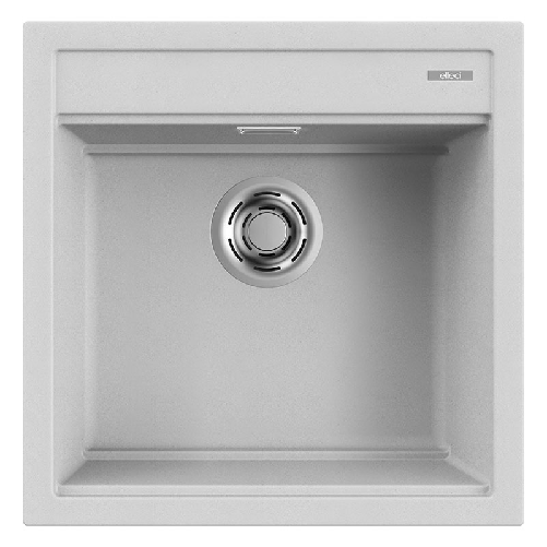 Elleci Lavello Incasso 1 vasca 51x51 Best 104 Granitek Grigio Aluminium LMB10479