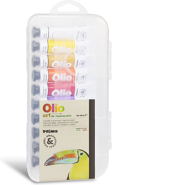 PRIMO - MOROCOLOR ASTUCCIO 10 COLORI A OLIO 18ml Primo Primo 425TO10P vernice Pittura a olio 18 ml 10 pz
