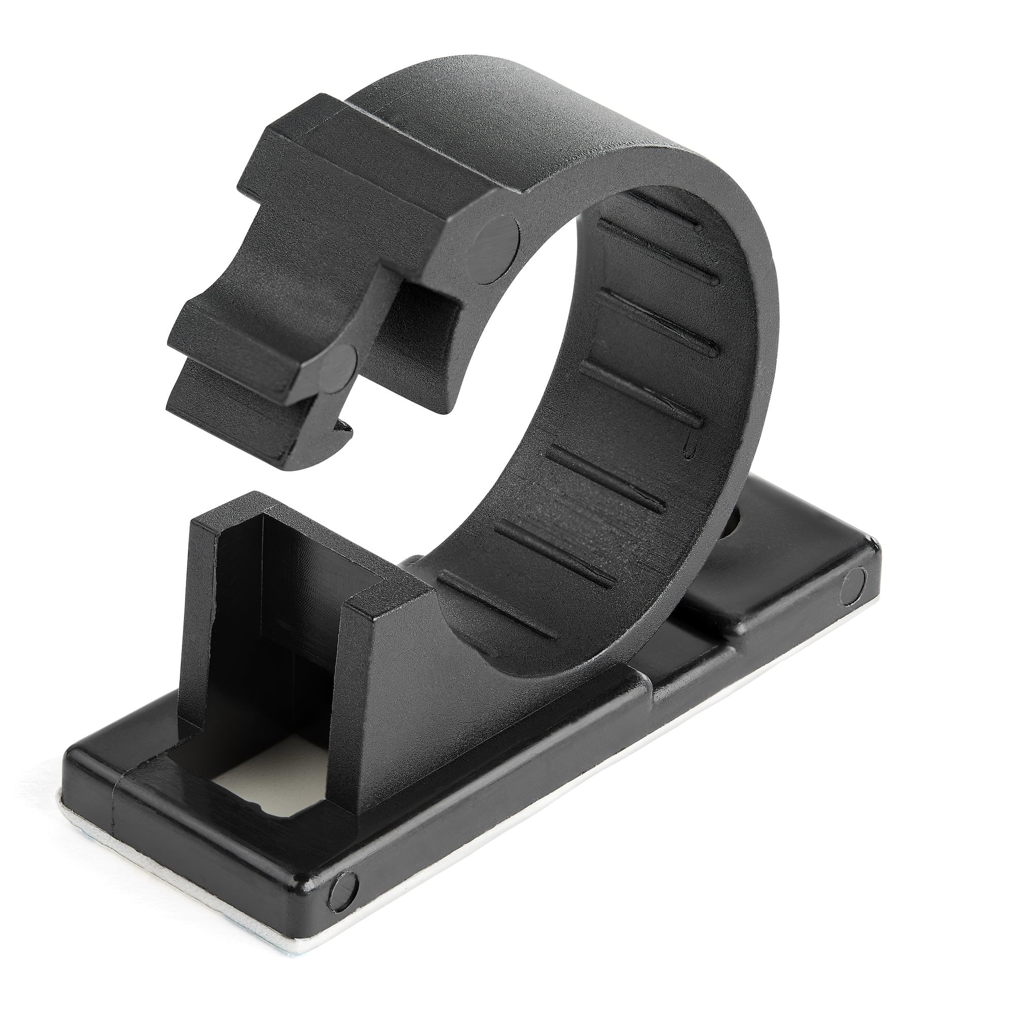 StarTech.com 100 Clip Fermacavi Autoadesivi Nero - Graffette Fermacavo Adesive da Scrivania per Cavi Elettrici/Rete - Supporto Fermacavi - Fermacavo i
