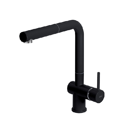 Elleci Rubinetto Miscelatore Cucina Stream Plus Keratek Nero Assoluto MKKSTP86