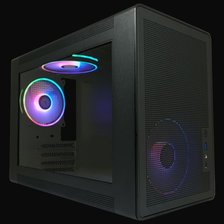 Lc-Power Custodia Micro-ATX 716MB Gaming nero USB3.2/Audio, senza alimentatore, Amplified_X LC-Power LC-716MB-ON computer case Micro Tower Nero