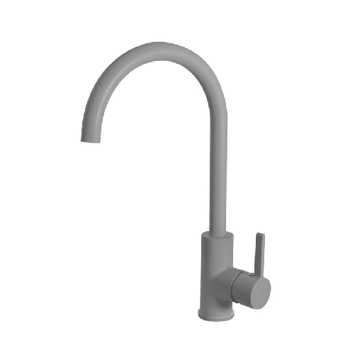 Quareco Rubinetto Miscelatore Cucina monocomando canna alta girevole Grigio QMFC04GR