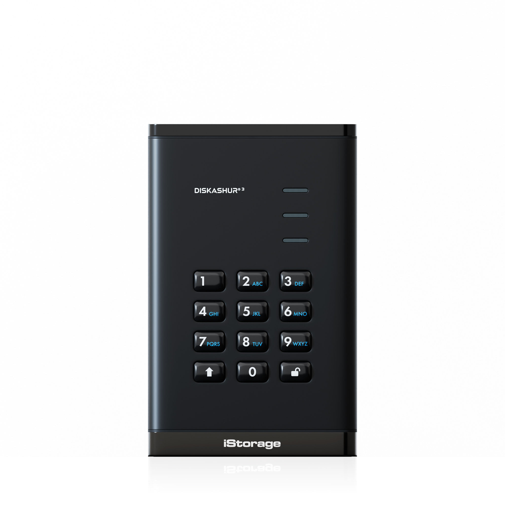 iStorage diskAshur3 HDD disco rigido esterno 1 TB USB tipo-C 3.2 Gen 1 (3.1 Gen 1) Nero