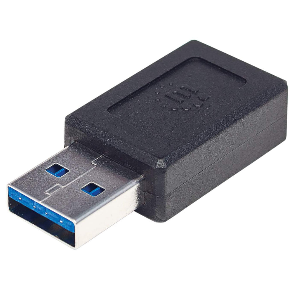 Manhattan 354714 adattatore per inversione del genere dei cavi USB-A USB-C Nero (USB-C to USB-A Adapter, Female to Male, Manhattan 354714 adattatore p