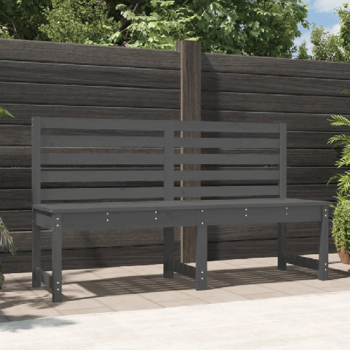 VidaXL Panca da Giardino Grigia 157,5 cm in Legno Massello di Pino VidaXL 824041 panca da esterno Legno