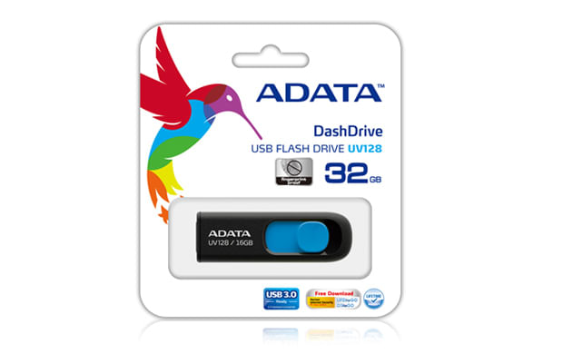 ADATA DashDrive UV128 128GB unità flash USB USB tipo A 3.2 Gen 1 (3.1 Gen 1) Nero, Blu