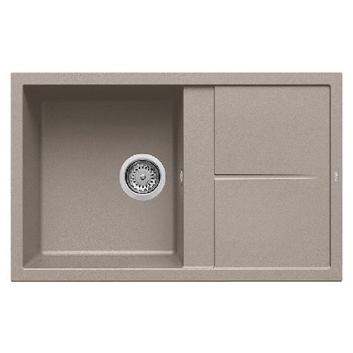 Elleci Lavello Incasso 1 vasca 79x50 Unico 300 Granitek Grigio Tortora LGU30043