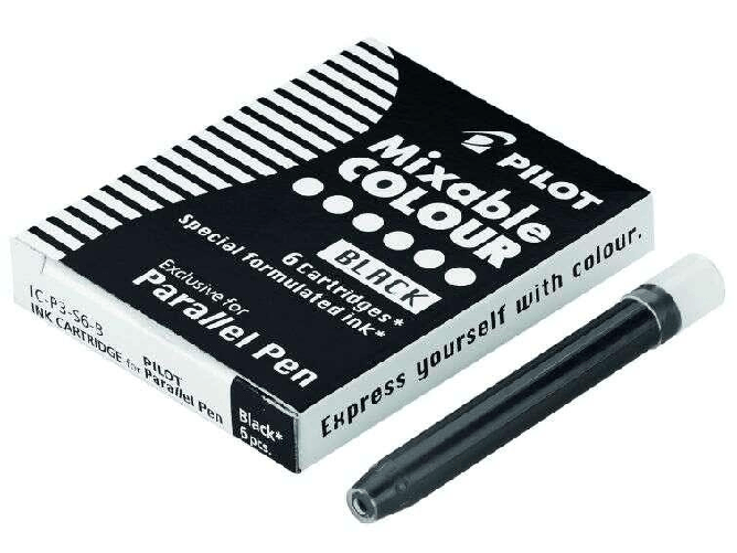 Pilot Pacchetto pilota di 6 ricariche per piuma style Pilot Parallel Pen Nero 6 pz
