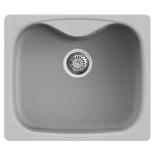 Elleci Lavello Incasso 1 vasca 58x50 Fox 200 Granitek Grigio Aluminium LMF20079 Elleci LMF20079 lavello Lavello montato su piano Rettangolare Metaltek