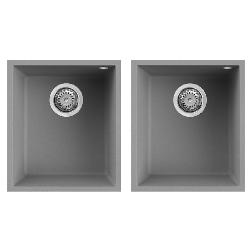 Elleci Lavello Incasso Quadra 200 Sottotop Granitek Grigio Cemento LGQ20048BSO Elleci Quadra 200 Sottotop Lavello sottopiano Rettangolare Granitek