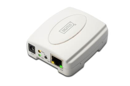 EsseShop Print Server Usb 1 Porta - Connettore Rj45 Femmina E Usb A Femmina Digitus USB Print Server server di stampa LAN Ethernet Bianco