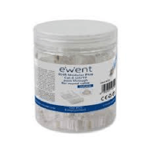 EWENT PLUG RETE CAT 6 U/UTP RJ45 PACCO DA 100 PZ IM1206 Ewent IM1206 cavo di collegamento RJ-45 Trasparente