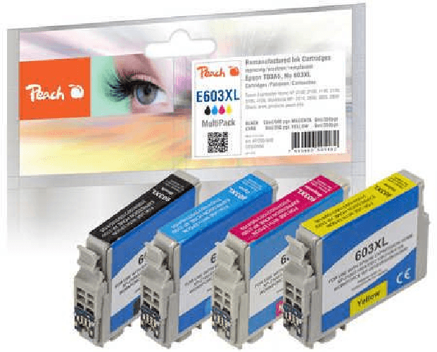 Peach PI200-848 cartuccia d'inchiostro 4 pz Compatibile Nero, Ciano, Magenta, Giallo