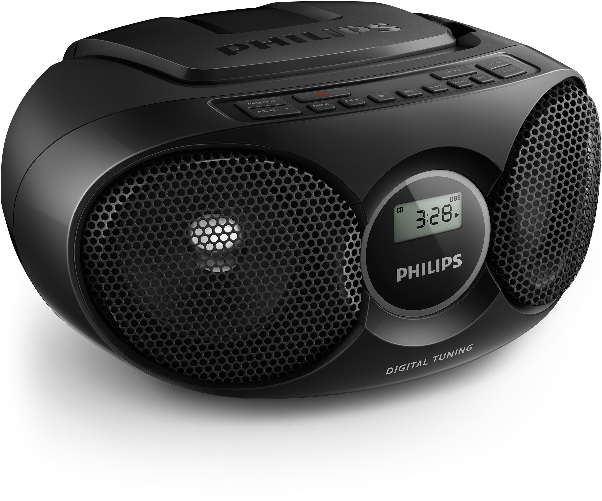 Philips AZ215B/12 impianto stereo portatile Digitale 3 W FM Nero