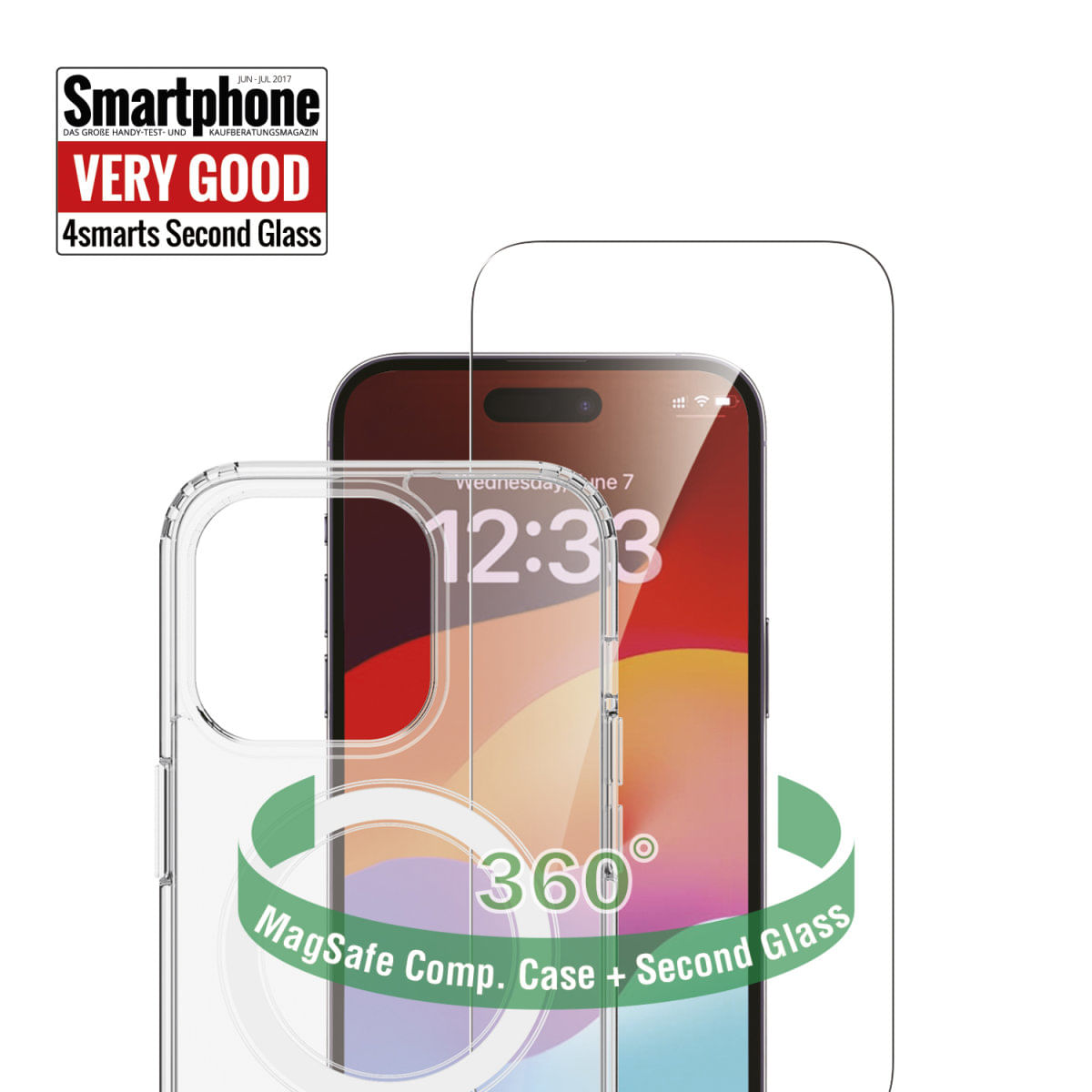 4smarts Set di protezione Premium 4smarts a 360Ã â Ã Â° per Apple iPhone 15 Pro compatibile con MagSafe 4smarts 540604 custodia per cellulare 15,5 cm