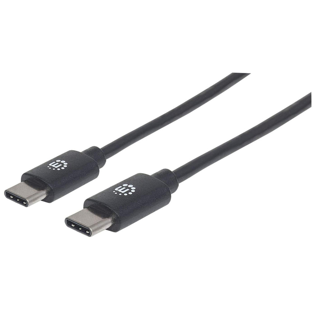 Manhattan 353342 cavo USB 1 m USB 2.0 USB C Nero (USB-C to USB-C Cable, 1m, Male to Male, 480 Mbps [USB 2.0], 3A [fast c Manhattan 353342 cavo USB USB