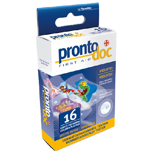 ProntoDoc Scatola 16 CEROTTI KIDS Tatoo ProntoDoc