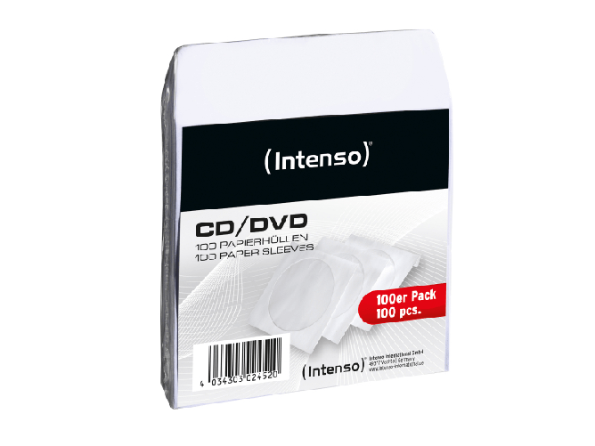 Intenso 9001304 custodia CD/DVD Custodia a tasca 100 dischi Bianco