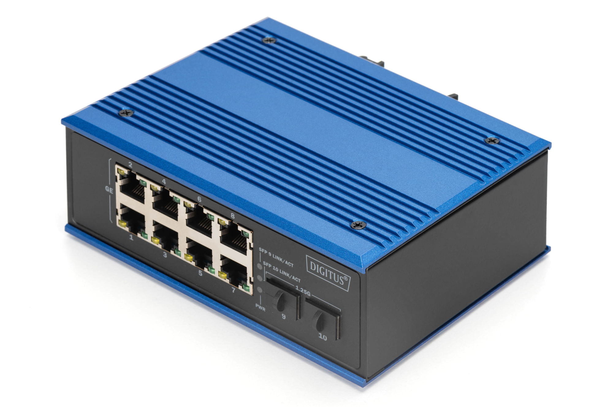 Digitus Switch industriale 8 + 2 porte Gigabit Ethernet PoE