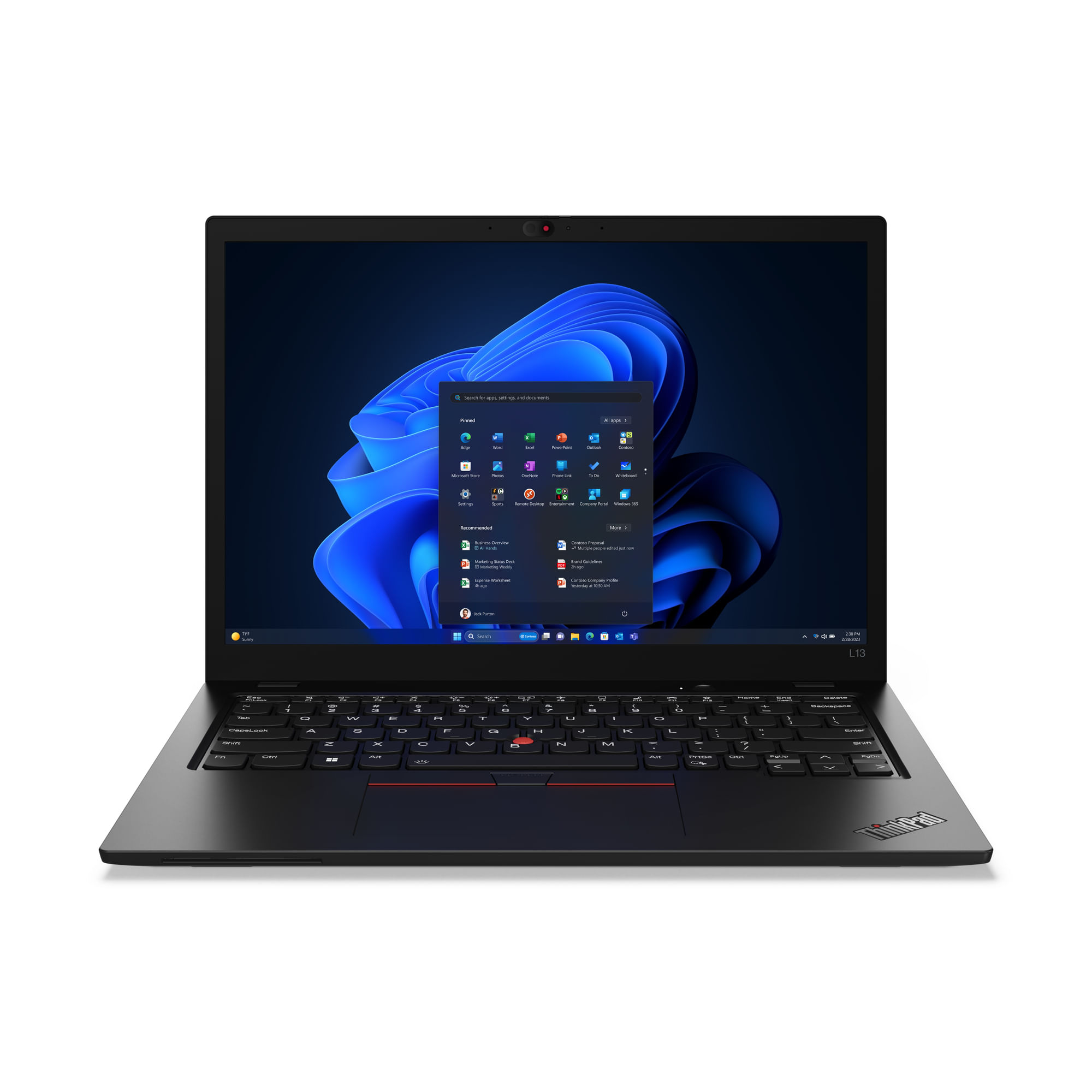 Lenovo ThinkPad L13 Intel Core Ultra 5 125U Computer portatile 33,8 cm (13.3") WSXGA 16 GB LPDDR5-SDRAM 512 GB SSD Wi-Fi 6E (802.11ax) Windows 11 Pro