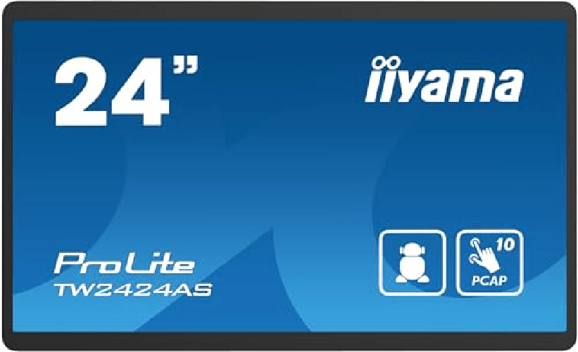 iiyama TW2424AS-B1 visualizzatore di messaggi Pannello piatto per segnaletica digitale 60,5 cm (23.8") Wi-Fi 250 cd/m² 4K Ultra HD Nero Touch screen P