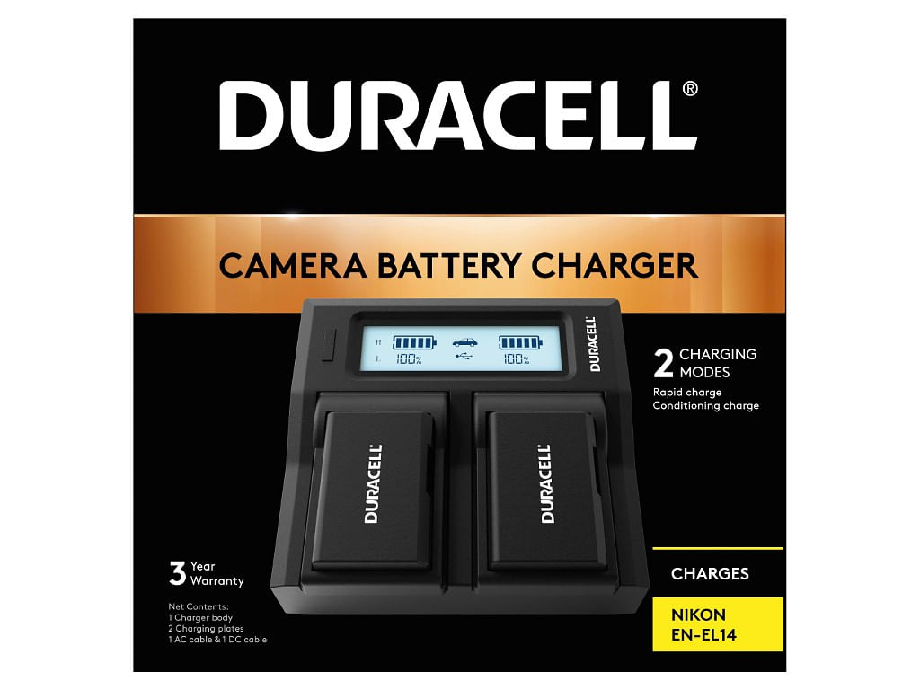 Duracell LED Dual DSLR Battery Charger Duracell DRN6112 carica batterie