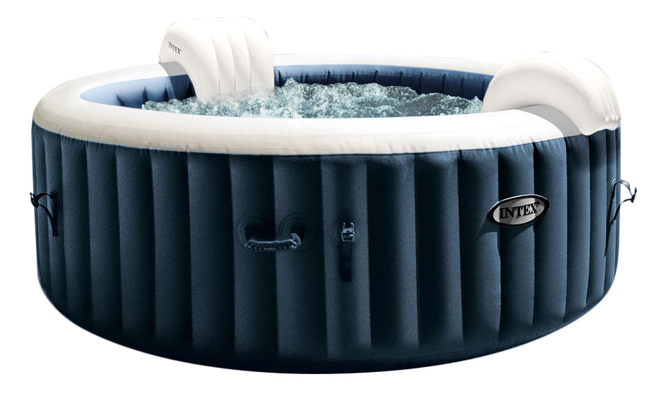 Intex 28430EX PureSpa Vasca Idromassaggio Gonfiabile Bubble Massage 4 posti 140 Getti Riscaldatore PVC Blu Navy 196x71 Intex 28430EX vasca idromassagg