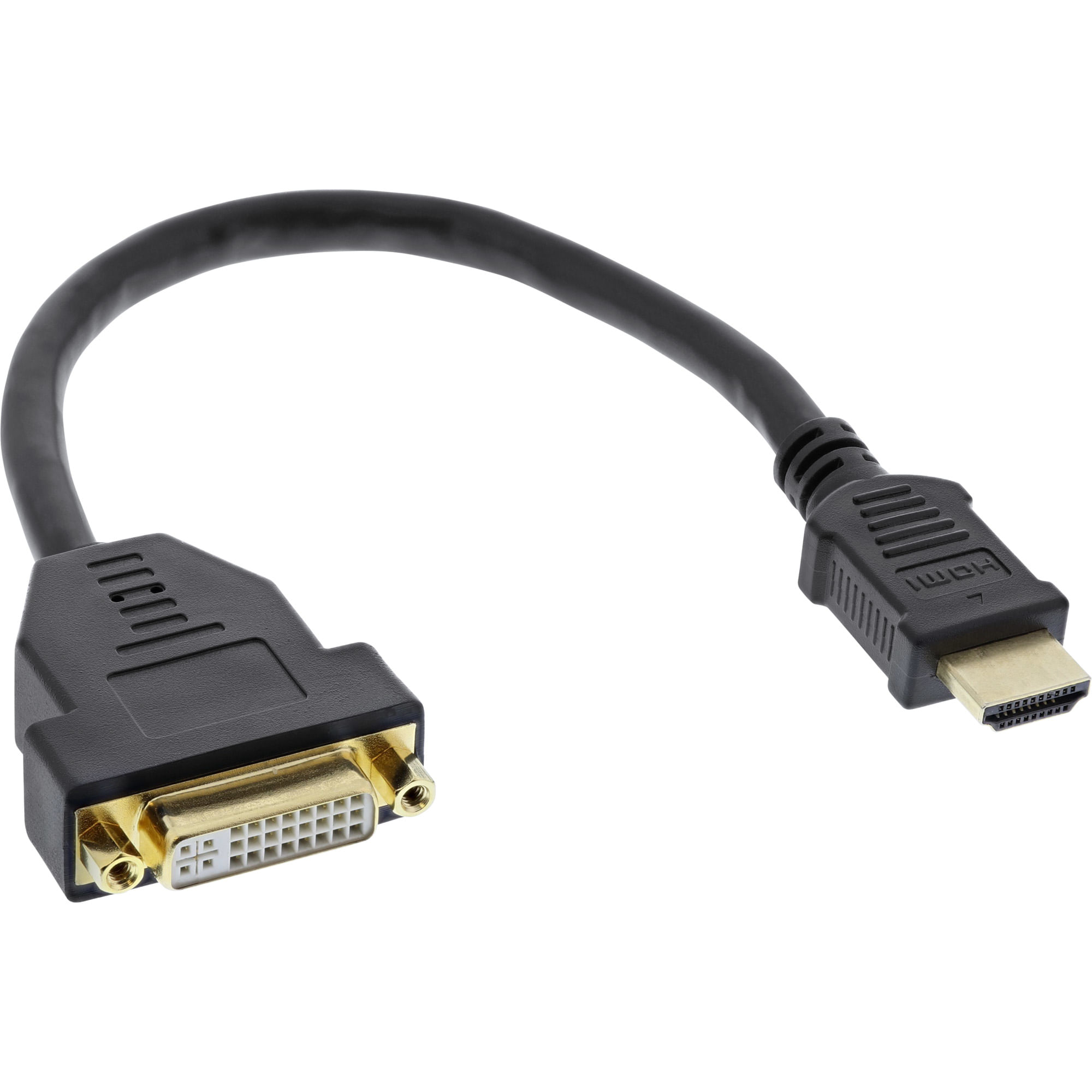 InLine Cavo adattatore HDMI-DVI - Da spina HDMI a presa DVI - 0,2 m InLine Cavo adattatore HDMI M a DVI 24+5 F, 0,2 m