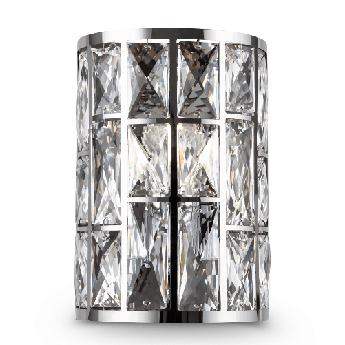Maytoni Applique Da Parete Moderno Gelid Metallo Cromo Cristallo 1 Luce E27 60W Maytoni MOD184-WL-01-CH illuminazione da parete E27