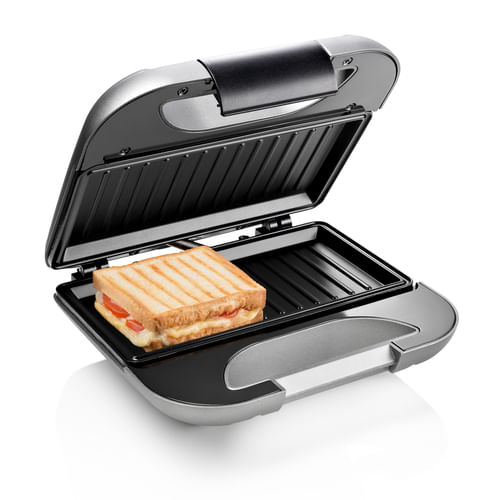 Princess 127003 Sandwich Toaster – Per 2 toast – Piastre grill – Argento Princess 01.127003.01.001 Sandwich Maker DeLuxe
