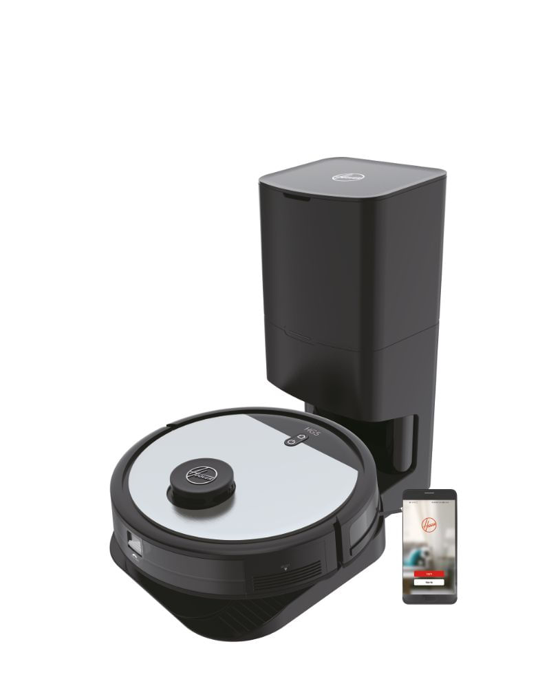 Hoover HG5 PRO Robot Aspirapolvere con Mappatura, 0,2 Litri, Wi-Fi, Torretta per Polvere, 5 Modalita' Hoover HG550DP 011 0,2 L Senza sacchetto Grigio