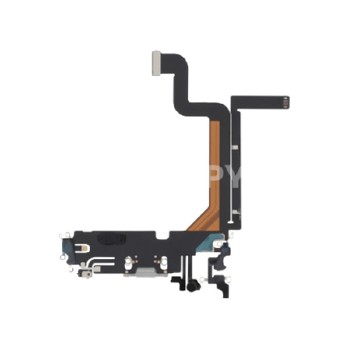 Mediamondo-IT Connettore di Ricarica Argento iPhone 14 Pro Max