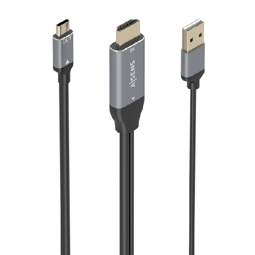 AISENS A109-0871 cavo e adattatore video 18 m HDMI USB USB tipo-C Nero