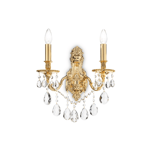 Ideal Lux Applique Classica Gioconda Metallo-Cristallo Oro 2 Luci E14 Ideal Lux GIOCONDA AP2 E14