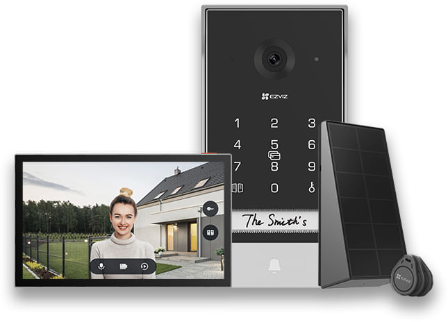 Ezviz EP7 Videocitofono alimentato a energia solare smart Wi-Fi 2K con schermo touch da 7? EZVIZ EP7 sistema per video-citofono 17,8 cm (7") Nero, Arg