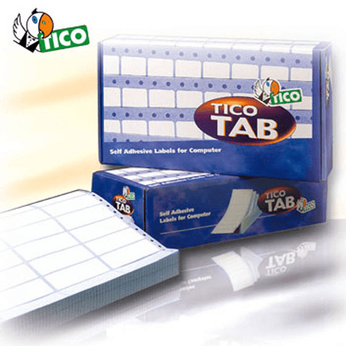 TICO Scatola 6000 etichette adesive TAB1-0892 89x23,5mm corsia singola Tico Tico TAB1-0892 etichetta per stampante Bianco