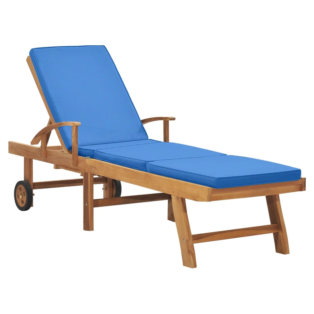 VidaXL 3054636 sedia da esterno Salone Seduta imbottita Teak Blu