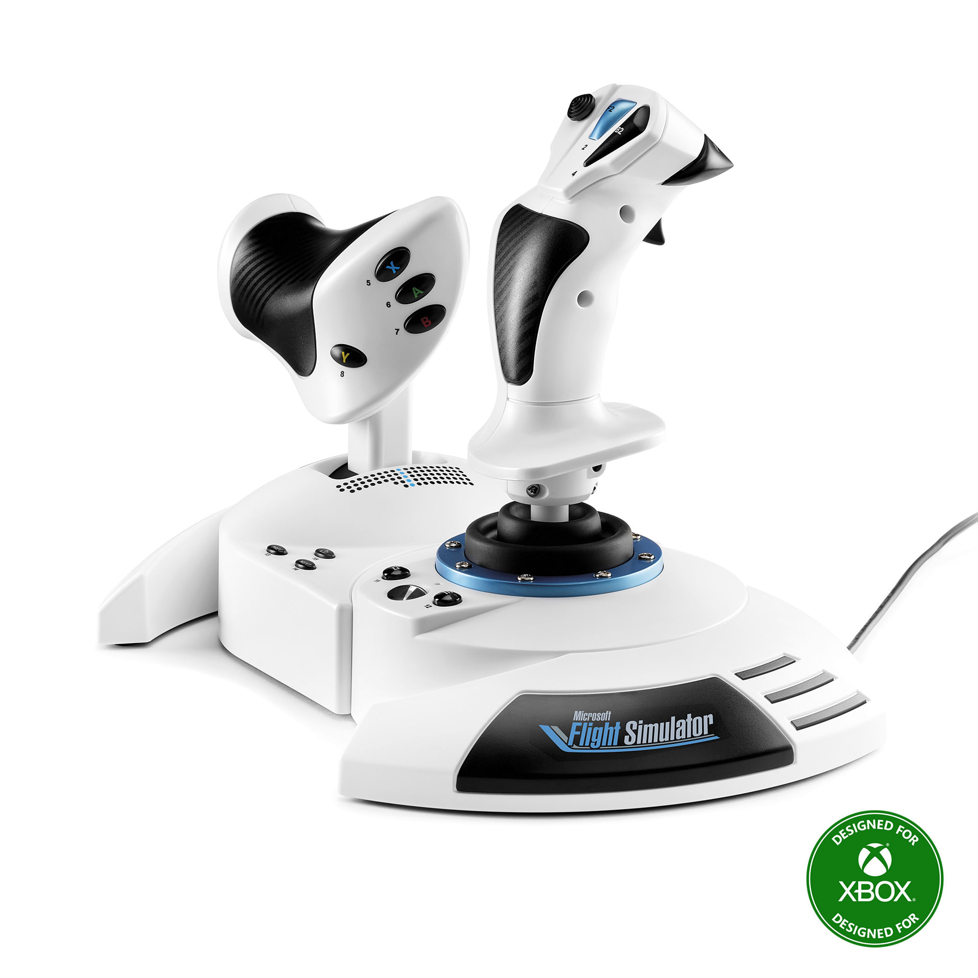Thrustmaster T.Flight Hotas One Microsoft Flight Simulator Edition Nero, Bianco USB Joystick + leva di controllo del motore PC, Xbox One, Xbox One S,
