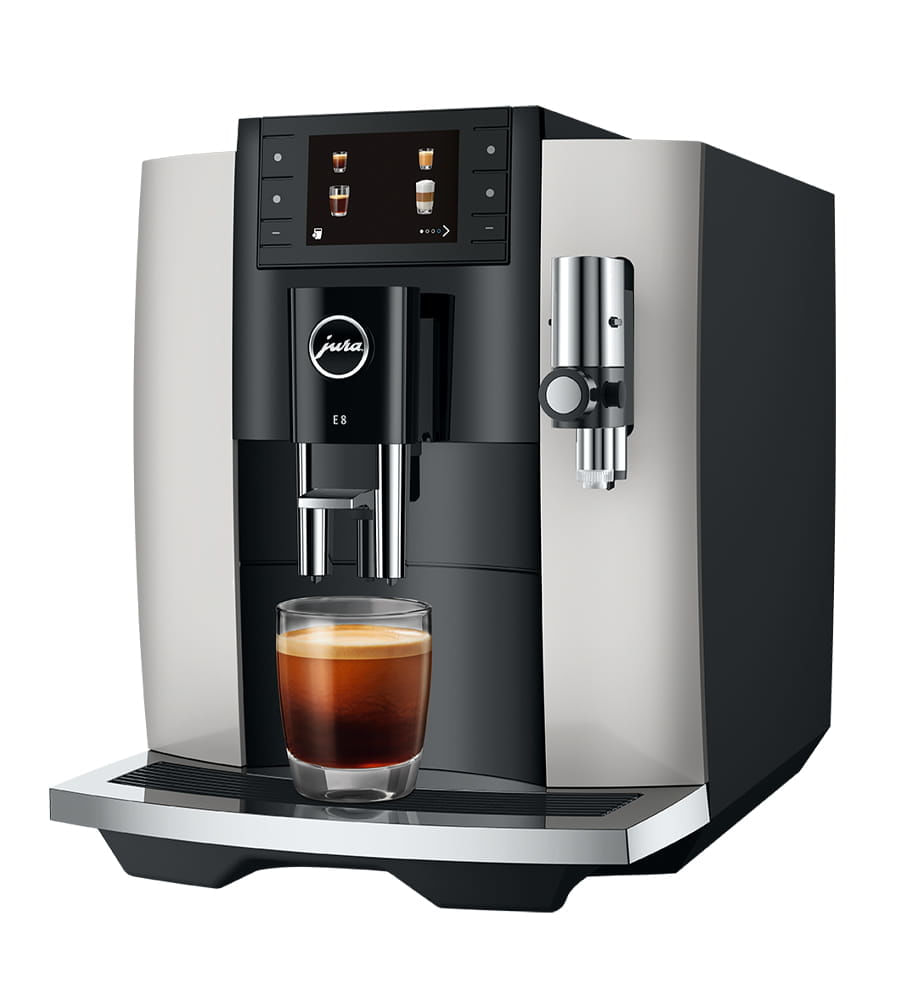 Jura Macchina da Caffe' E8 Platino Automatica con 17 Preparazioni di Bevande Raffinate JURA E8 (EC) Automatica Macchina per espresso 1,9 L