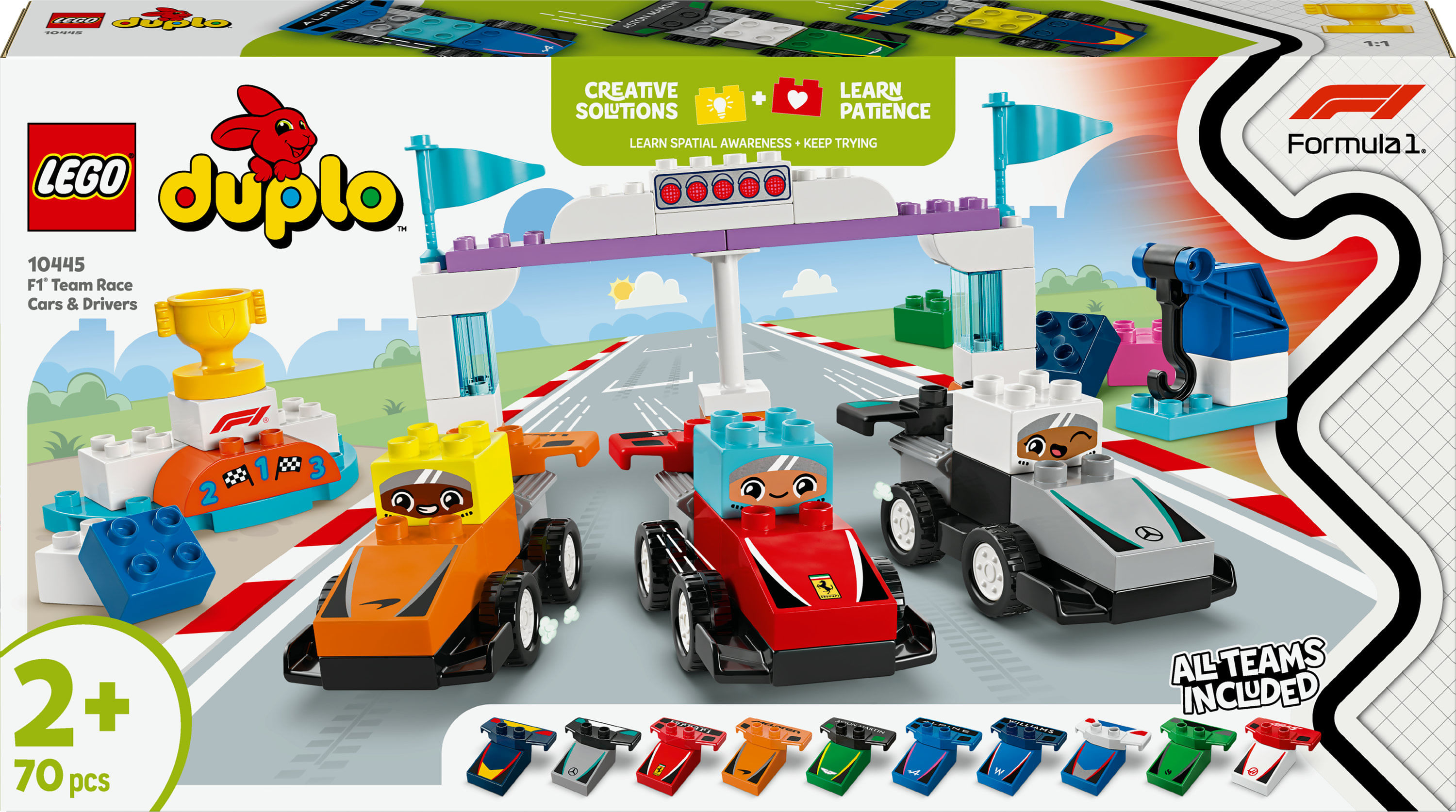 LEGO Duplo Auto da corsa e piloti Team F1 10445 LEGO Auto da corsa e piloti Team F1