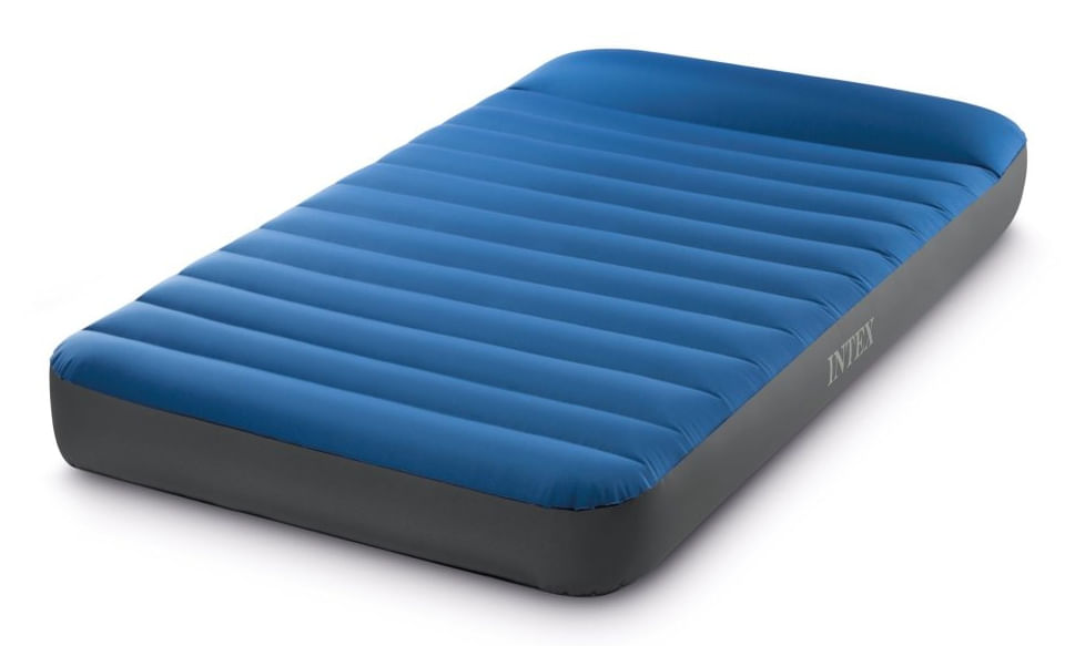 INTEX Materasso Camping Truaire Singolo Con Tecnologia Fiber Intex 64011 letto per esterni Singolo Letto esterno portatile Nero, Blu